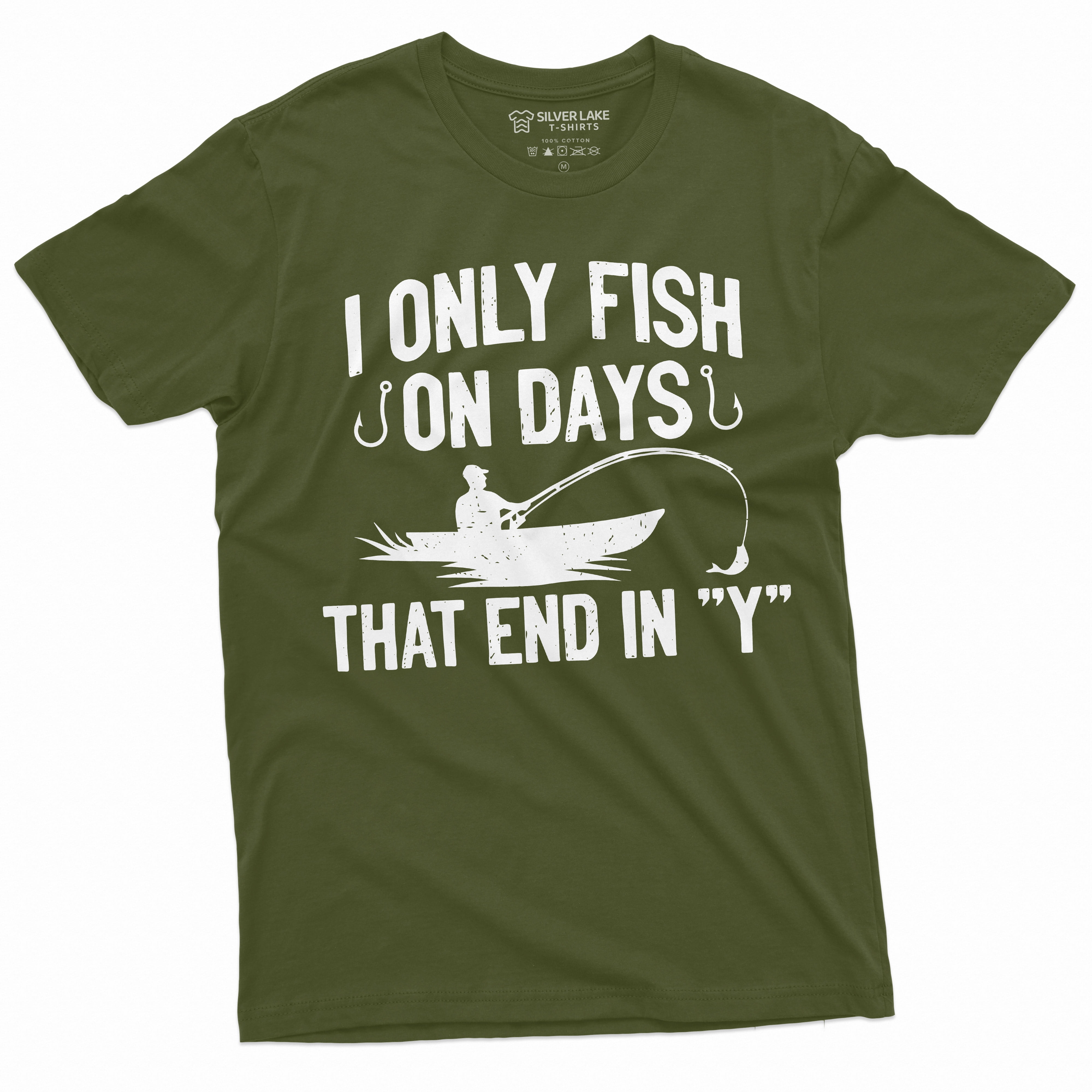 Men'S Funny Fishing Shirt I Only Fish Humor Tee Fathers Day Nature Camping  Tee (Medium Black)