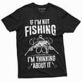 thumbnail image 1 of Men'S Funny Fishing Thinking About It T-Shirt Hobby Fisherman Gift Tees (Large Black), 1 of 5