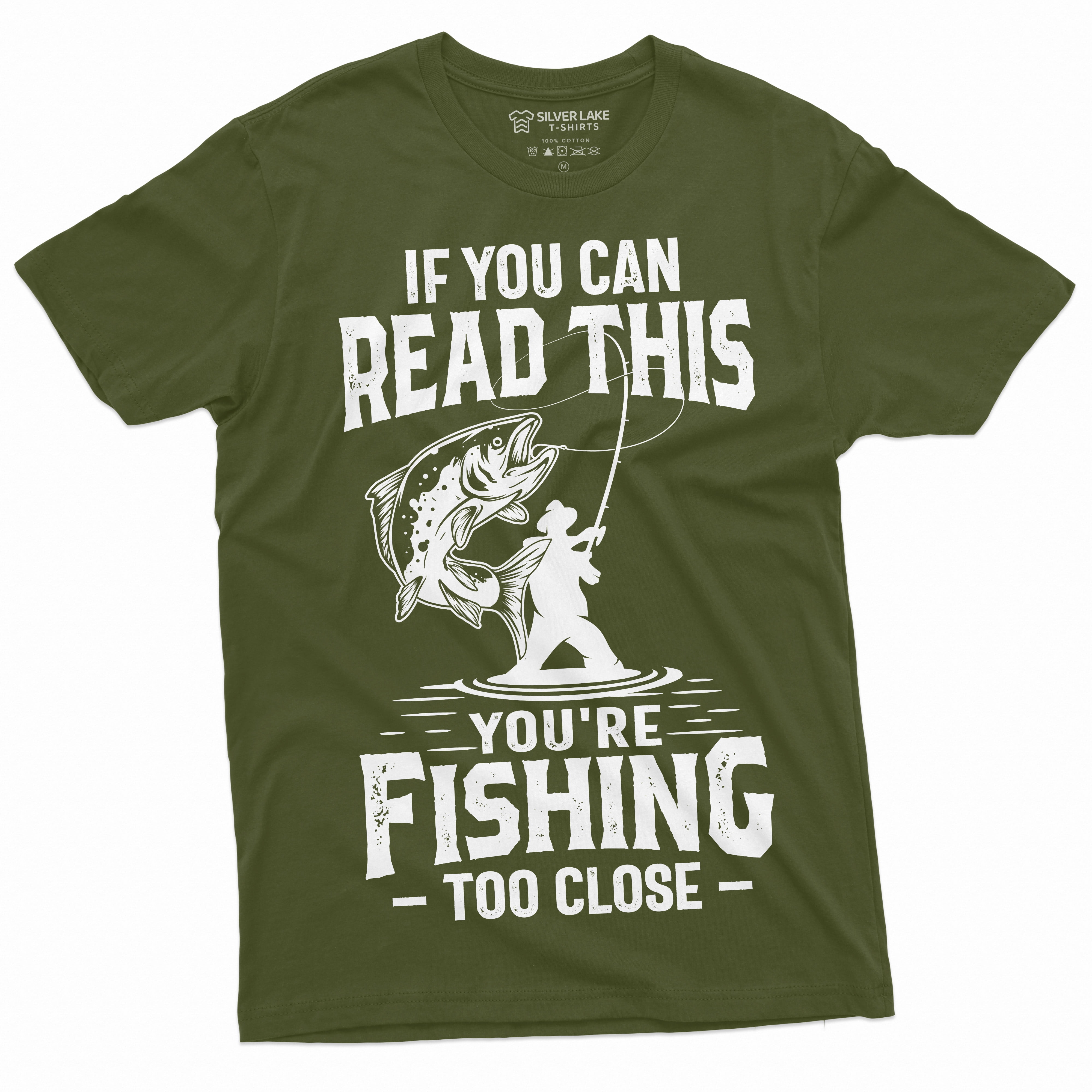 Men'S Funny Fishing Too Close TShirt Humor Fisherman Gift Novelty Tee — free download