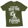 thumbnail image 1 of Men'S Funny Fishing Too Close T-Shirt Humor Fisherman Gift Novelty Tee Shirt, 1 of 6