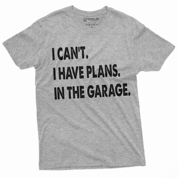 Men'S Funny Garage Plans T-Shirt Fathers Day Mechanic Papa Father Tee Shirt (4X-Large Grey)