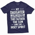 thumbnail image 1 of Men'S Funny Gift From Daughter Three Male Friends Dad Daddy Father'S Day Birthday Unique Humor Tee (Large Navy Blue), 1 of 5