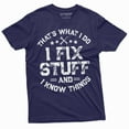 thumbnail image 1 of Men'S Funny I Fix Stuff T-Shirt Mechanic Engineer Garage Tee Shirt (3X-Large Navy Blue), 1 of 5