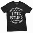 thumbnail image 1 of Men'S Funny I Fix Stuff T-Shirt Mechanic Engineer Garage Tee Shirt (Large Black), 1 of 5