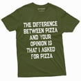 thumbnail image 1 of Men'S Funny Pizza And Opinion T-Shirt Did Not Ask For Your Opinion Funny Sarcastic Tee (Small Military Green), 1 of 6