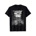 thumbnail image 1 of Men'S Funny Sasquatch Raccoon Graphic T-Shirt, Casual Round Neck Short Sleeve Tee with UFO Design, 1 of 9