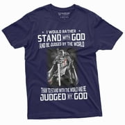 Men'S God Jesus T-Shirt Stand By God Tee Shirt |Jesus Christmas Tee-Shirt 3X-Large Navy Blue