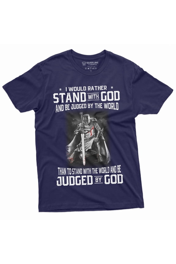 Men'S God Jesus T-Shirt Stand By God Tee Shirt |Jesus Christmas Tee-Shirt (3X-Large Navy Blue)