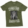 thumbnail image 1 of Men'S God Jesus T-Shirt Stand By God Tee Shirt |Jesus Christmas Tee-Shirt (Small Military Green), 1 of 6