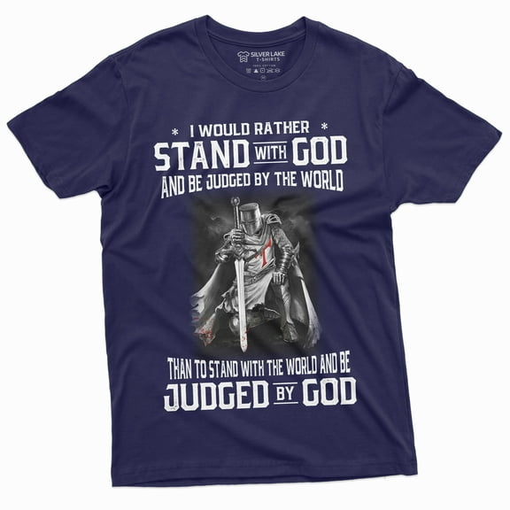 Men'S God Jesus T-Shirt Stand By God Tee Shirt |Jesus Christmas Tee-Shirt (XX-Large Navy Blue)