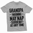 thumbnail image 1 of Men'S Grandpa Funny Tshirt Grandfather Warning Nap Shirt Humor Pop Shirt (Medium Grey), 1 of 6