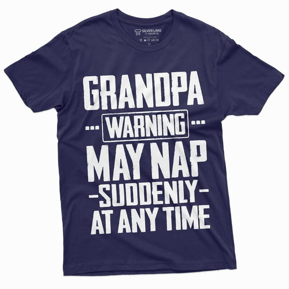 Men'S Grandpa Funny Tshirt Grandfather Warning Nap Shirt Humor Pop Shirt