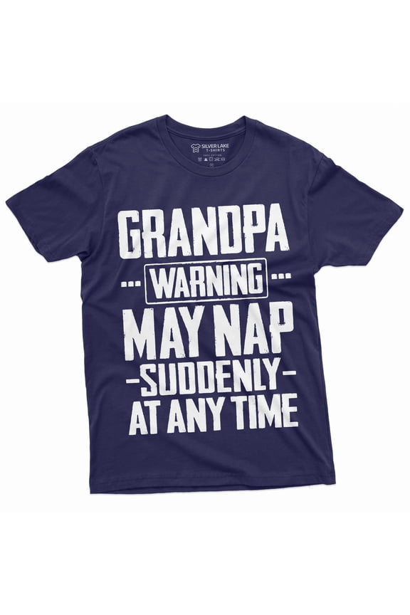 Men'S Grandpa Funny Tshirt Grandfather Warning Nap Shirt Humor Pop Shirt