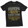 thumbnail image 1 of Men'S Grandpa Knows Everything Funny Tee Shirt Father'S Day Birthday Gift For Papa Tee (Medium Black), 1 of 5