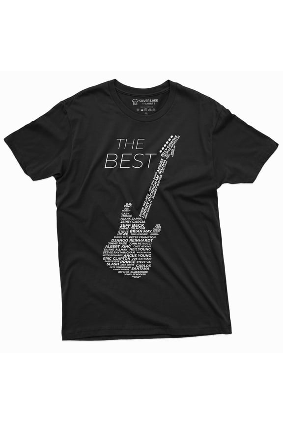 Men'S Guitar Player T-Shirt Music Band Country Rock Jazz Shirt Legendary Guitarists Tee