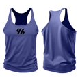 thumbnail image 1 of Men'S Gym Workout Tank Tops Stringer Muscle Cut Shirt Quick Dry Athletic Sleeveless T-Shirt Vest Blue XXL, 1 of 6
