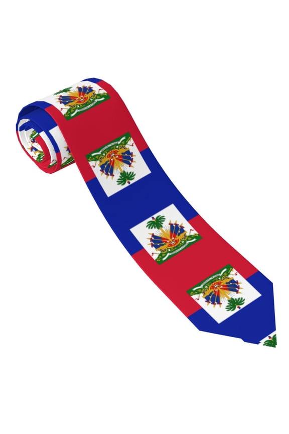 Men'S Haitian Flag Fashion Business Wedding Neckties Ties