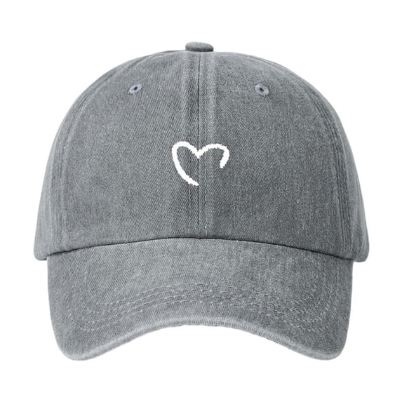 Men'S Hat Stylish Unisex Baseball Cap with Heart Print Design for Sporty Casual Daily Wear in All Seasons