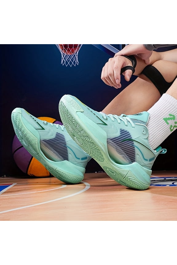 Men'S High-Top Basketball Sneakers - for Outdoor Sports, Running, Hiking, Casual Wear, Basketball Shoe Breathable Fabric & Synthetic Upper, Non-Slip Rubber Sole, Shock Absorption, All-Season Comfort