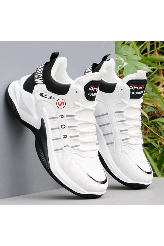 Men'S High Top Sneakers | Casual Shoes, Basketball & Street Fashion, EVA Material, Lace Closure, Solid Color, All-season Wear
