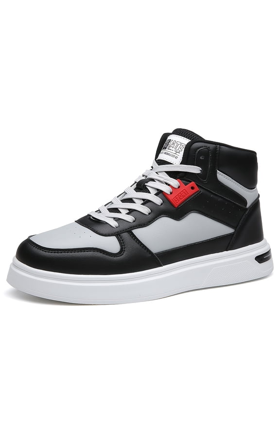 Men'S High-Top Sneakers for Casual Wear, Everyday Outdoor Walking Shoes, Comfortable Sneakers, Flat Casual Shoes, Trendy Street Fashion Footwear, Unisex Couple Shoes