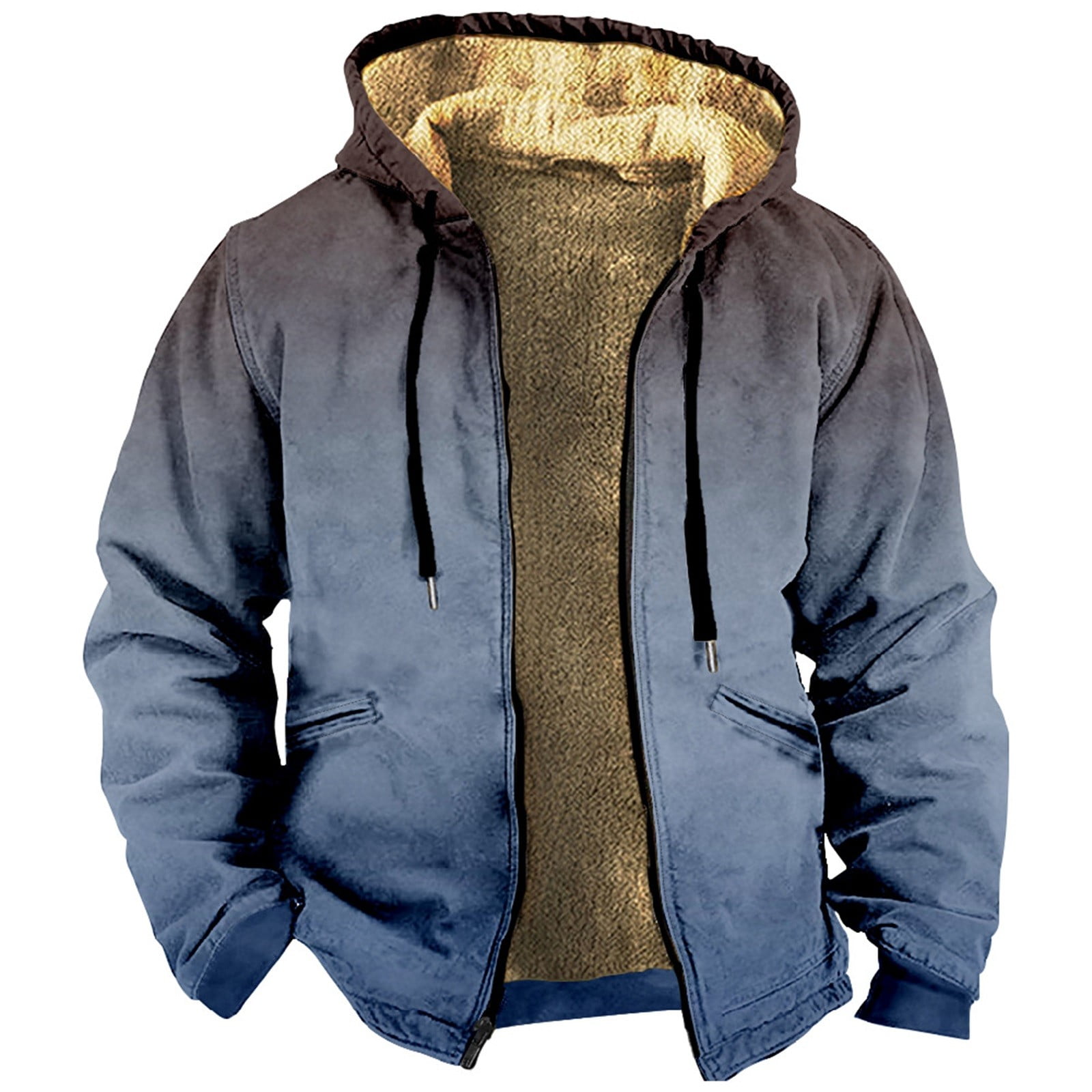 Men S Hooded Gradually Changing Sweater Men Full Zip Bad Lands Jacket Light Mens Jackets Jacket 5x Mens Zip Jacket with Hood Warbler Jacket Warm Weather Jacket Men Coat Men Field Label Lit