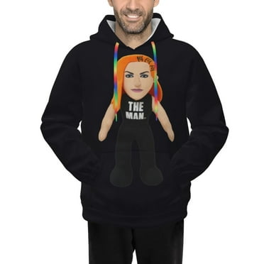Men'S Hoodie Hooded Cartoon Becky Lynch, Men Jacket Hooded Hoodies Sweate Pullover Sweatshirt Hoodies With Big Pockets X-Large