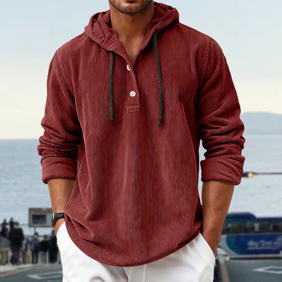 Men'S Hoodies Solid Fashion Casual Loose Fit Hooded Sweatshirts Comfortable Soft Long Sleeve Y2K Outfits Spring Fall Pullover Tops Red XXXXXL