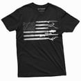 thumbnail image 1 of Men'S Hunting Fishing Shirt Usa Flag Nature Camo Shirt Father Gift Ideas Patriotic Tee (Medium Black), 1 of 5