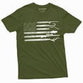 thumbnail image 1 of Men'S Hunting Fishing Shirt Usa Flag Nature Camo Shirt Father Gift Ideas Patriotic Tee (Medium Military Green), 1 of 6