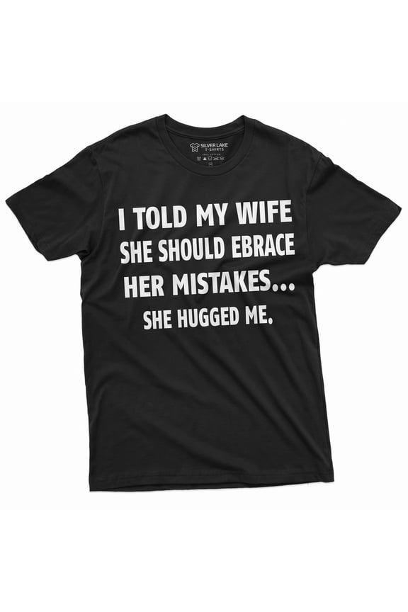 Men'S Husband Funny T-Shirt Anniversary Relationship Marriage Humorous Graphic Teeshirt (Large Black)