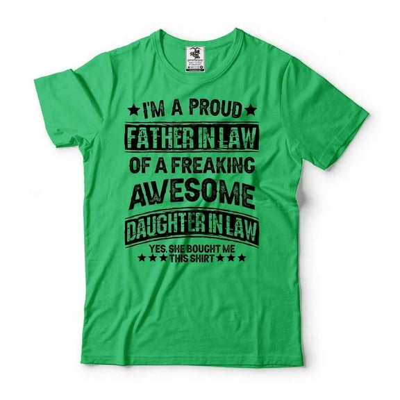 Men'S I'M A Proud Father In Law Of A Freaking Awesome Daughter In Law Shirt Unisex S-5XL Hot Trending Shirt, Vintage Birthday Gift