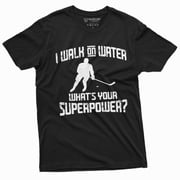 Men'S Ice Hockey T-Shirt Sports Funny Tee I Can Walk On Water Unisex Men Women Tshirt