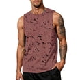 thumbnail image 1 of Men'S Ink Splatter Print Sleeveless Tank Top Casual Breathable Athletic Shirt For Workout Gym And Street Style Outfits Tank,Watermelon Red,M, 1 of 3