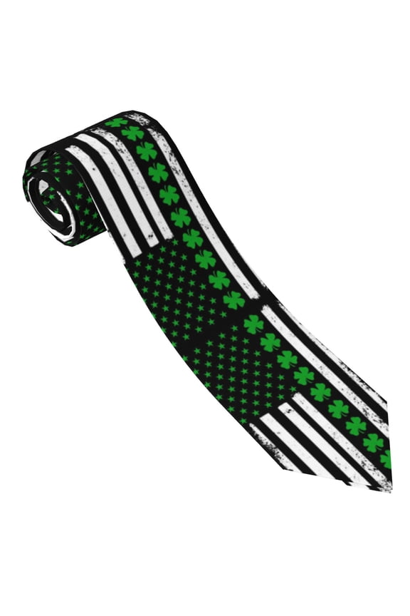 Men'S Ireland America Flag Shamrock Fashion Business Wedding Neckties Ties