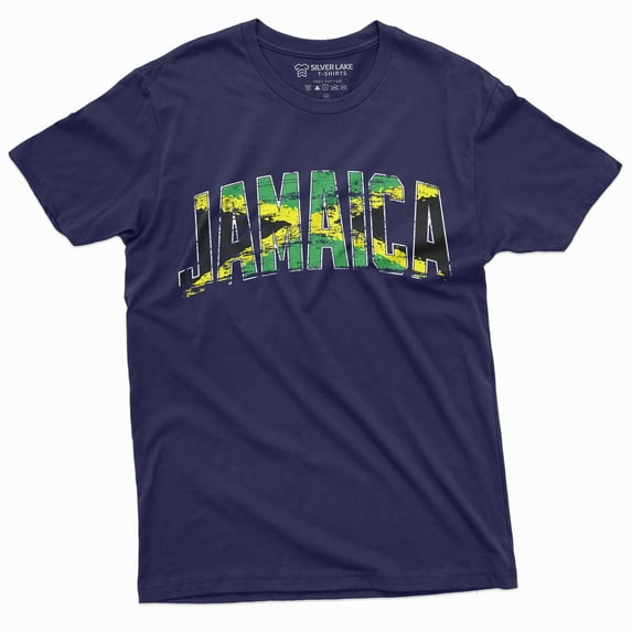 Men'S Jamaica T-Shirt Jamaican Flag Tee Shirt Heritage Diaspora Day Jumieka Tee Shirt (Xx-Large Navy Blue)