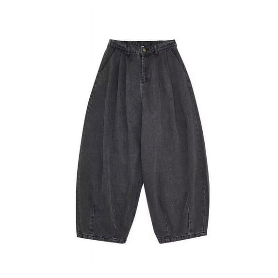 Men’S Jeans Men's Loose Fit Baggy Jeans Casual Streetwear Wide Leg Hop Oversized Denim Pants Bootcut Jeans for Men Grey XL