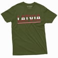 thumbnail image 1 of Men'S Latvia T-Shirt Latvian Flag Coat Of Arms Tee Shirt Independence Day Heritage Tee (Large Military Green), 1 of 6