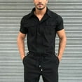 thumbnail image 1 of Men'S Light Weight Jumpsuit Workwear Coverall Jumpsuits + Adjustable Waist Belt, 1 of 9