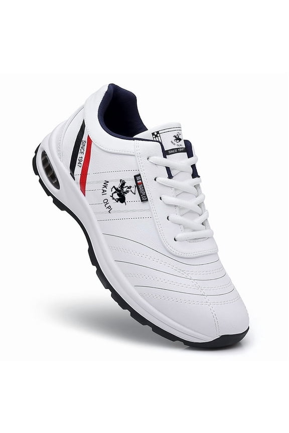 Men'S Lightweight Air-Cushioned Running Shoes with EVA Sole & Arch Support - Low-Top Breathable Sneakers, Red Sneakers for Gym, Jogging, Casual Wear - All-Season Comfortable Lace-Up Durable Casual