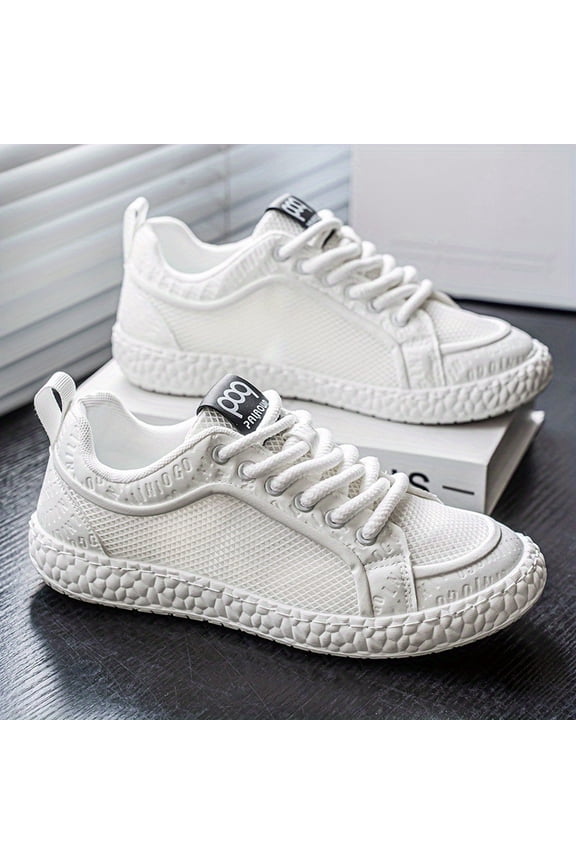 Men'S Lightweight Breathable Mesh Sneakers - Retro Low-Top Casual Shoes with Synthetic Synthetic Upper, Durable Rubber Sole & Lace-Up Closure for Running, Yoga, Gym - All-Season Comfort for Men