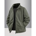 thumbnail image 1 of Men'S Lightweight Casual Spring/Autumn Camping Jacket - Solid Color, Zip-Up, Stand Collar, Durable Polyester, Ideal for Fishing & Outdoor Adventures, Camping Jacket, 1 of 5