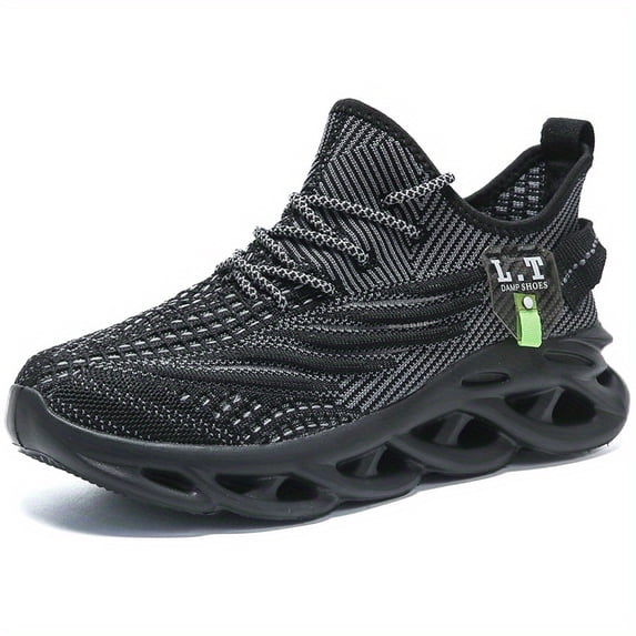 Perfert-Men'S Lightweight Fashion Plus Size Casual Sports Shoes | Stripe Pattern, Lace Closure, Fabric Upper, MD Sole, Round Toe, Suitable for Spring and Summer