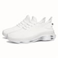 thumbnail image 1 of Men'S Lightweight Knit Sneakers - Trendy Lace-Up Running Footwear Featuring Air Cushion, Slip-Resistant PVC Sole, Casual Fabric Design, 1 of 9