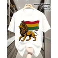 thumbnail image 1 of Men'S Lion Crown Pattern T-Shirt - Casual Summer Regular Fit Machine Washable, 1 of 7