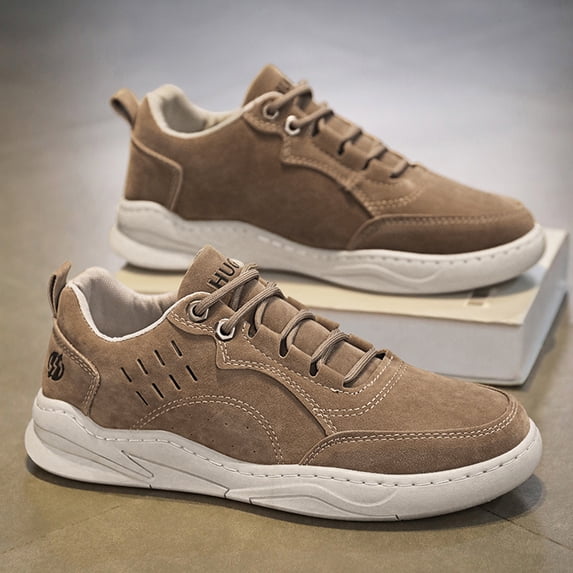 Men'S Round Toe & Minimalist Design - Unisex-Friendly Versatile for Outdoor, Daily Wear - Breathable Fabric Low-Cut Sneakers - All-Season Korean Streetwear Casual Shoes with Durable Rubber Sole