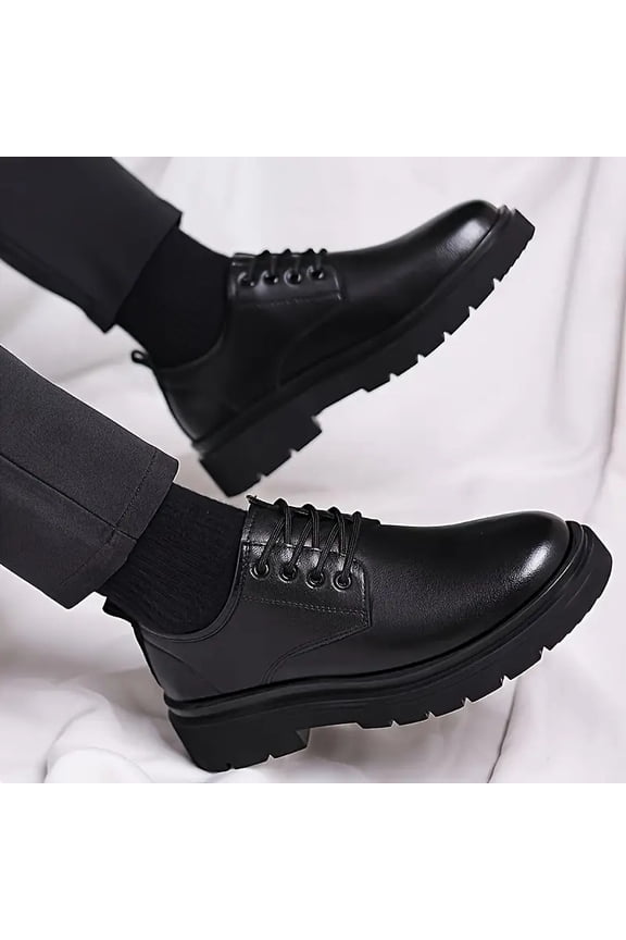 Men'S Low-Top Lace-Up Oxford Shoes - Non-Slip Rubber Sole, Breathable Fabric Lining - Black Casual Sports Shoes for Hiking,All-Season Round Toe Sneakers with Synthetic Upper, Cushioned EVA Insole &