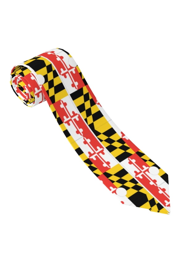 Men'S Maryland Flag Fashion Business Wedding Neckties Ties