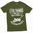 thumbnail image 1 of Men'S Mechanic Funny Tee Shirt I Fix Things Collecting Objects Humor Tee For Him (4X-Large Military Green), 1 of 6