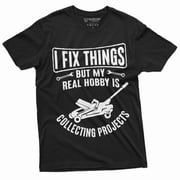 MenS Mechanic Funny Tee Shirt I Fix Things Collecting Objects Humor Tee For Him Large Black